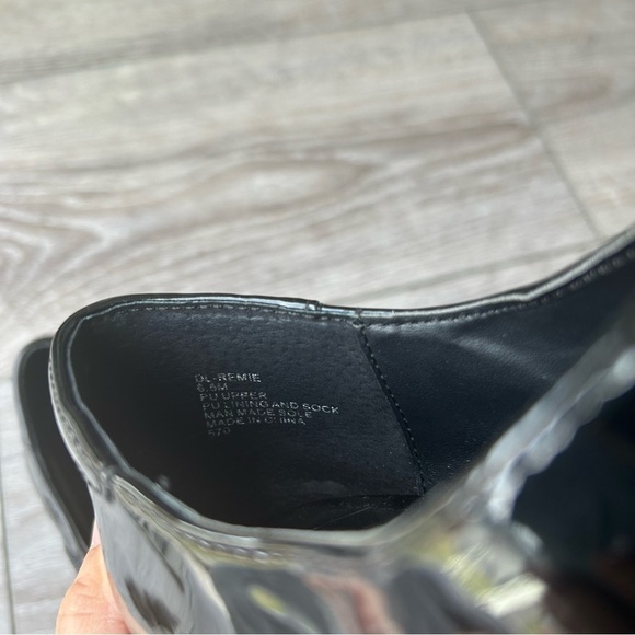 Design Lab Lord & Taylor Remie  Patent Faux Leather Studded Oxford Loafer - Picture 7 of 13